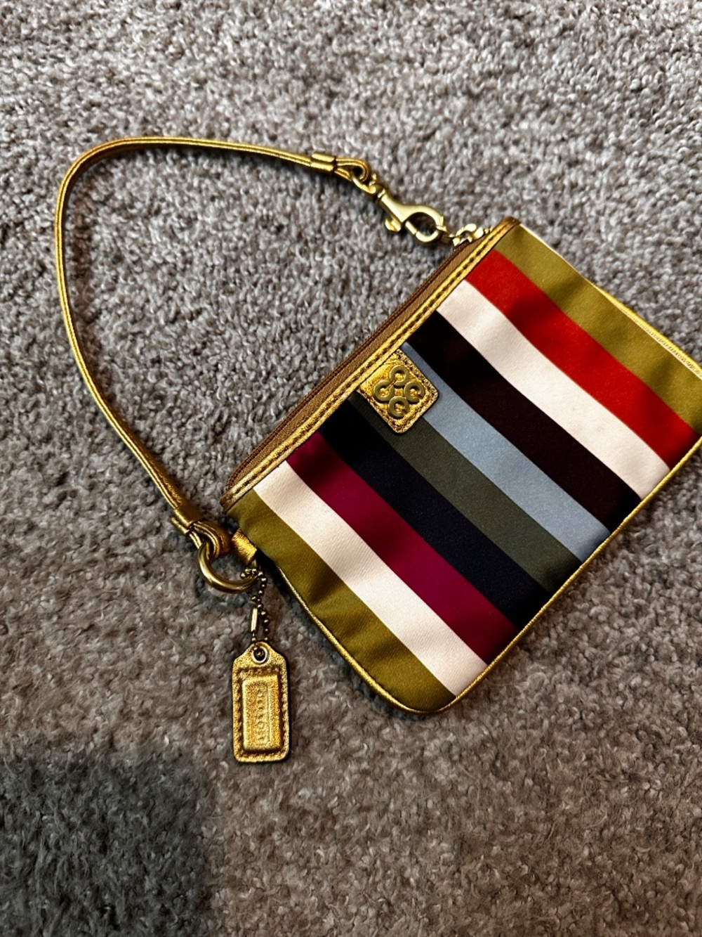 Coach Legacy striped wristlet - Picture 2 of 4